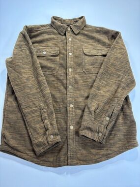 Lee Brown Men's Button-Front Shirt Jacket